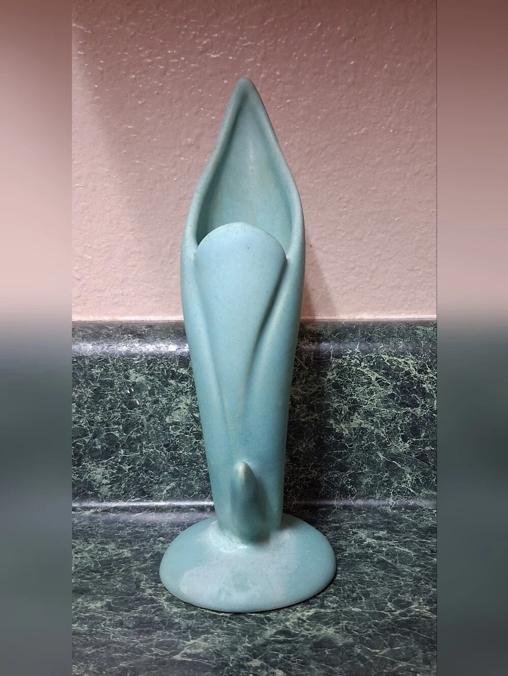 Vintage Van Briggle Pottery Bird Of Paradise Vase Turquoise